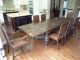 Oak Jacobean Reproduction 10 Piece Dining Set - Table,  8 Chairs,  Sideboard Post-1950 photo 8