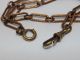 Antique Copper Link Gold Fill Ends Watch Chain  Victorian photo 2