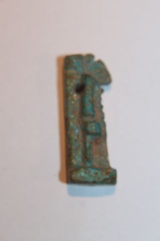 Good Quality Ancient Egyptian Faience Toth Amulet 26th Dyn 680/500 Bc photo