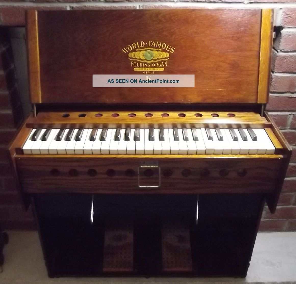 Antique Organ Bilhorn Brothers Style K Folding Telescoping Organ Keyboard photo