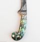 Indo Persian Mughal Islamic Mop Abalone Handle Damascus Dagger / Khanjar India photo 4