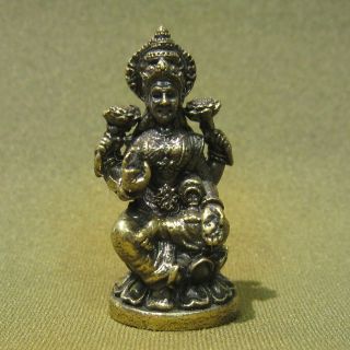 Katha Lakshmi Prosperity Wealth Love Sacred Hindu Charm Thai Amulet photo