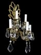 Antique Sconces Brass Bronze Vintage Crystal Glass Large Regency Empire Chandeliers, Fixtures, Sconces photo 1
