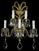 Antique Sconces Brass Bronze Vintage Crystal Glass Large Regency Empire Chandeliers, Fixtures, Sconces photo 2