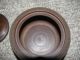 Vintage Wooden Treen Ware Round Box With Lid,  Japanese Trinket Bowl With Lid Boxes photo 4