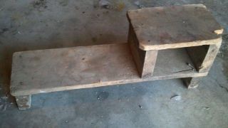 Rustic,  Primitive Milking Stool,  Aged Wood And Very Unique photo