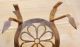 English Longfields Brass And Iron Daisy Shaped Fireplace Pot Pan Trivet Antique Trivets photo 8