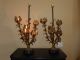 Retro Hollywood Regency Italian Gold Gilt Table Lamps Lights Mid Century Modern Post-1950 photo 4