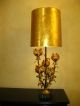 Retro Hollywood Regency Italian Gold Gilt Table Lamps Lights Mid Century Modern Post-1950 photo 5