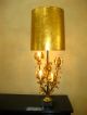 Retro Hollywood Regency Italian Gold Gilt Table Lamps Lights Mid Century Modern Post-1950 photo 6