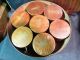 Old Round 7pc Spice Set 6 Wood Caddies And Holder Fine Primitives photo 2