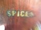 Old Round 7pc Spice Set 6 Wood Caddies And Holder Fine Primitives photo 3