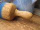 Lg Early Antique Wood Handmade Rolling Pin Wrapped In 1890s Blue Calico Primitives photo 2