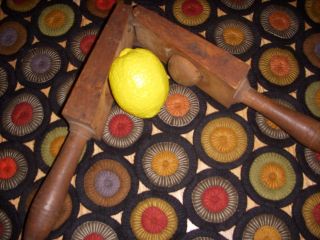 Early Primitive Wood Wooden Lemon Juicer photo