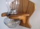 Vintage Oak Oil Lamp Holder And Lamp Primitives photo 2