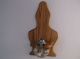 Vintage Oak Oil Lamp Holder And Lamp Primitives photo 3