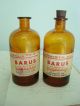 Pair Rare Old French Bordeaux Wine Chemist Bottles With Stoppers Other photo 8