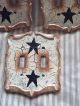 3 Custom Primitive Country/decor Crackled Metal Double Light Switch Covers Primitives photo 11