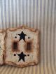 3 Custom Primitive Country/decor Crackled Metal Double Light Switch Covers Primitives photo 4