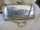 Antique Victorian Etched Pinstripe Silver Coin Case Dance Chatelaine Purse Epns Art Nouveau photo 2