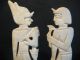 Antique Middle Eastern Bone Carved Figure Group Of Egyptian Gods On A Stand Egyptian photo 1
