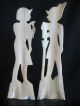 Antique Middle Eastern Bone Carved Figure Group Of Egyptian Gods On A Stand Egyptian photo 8