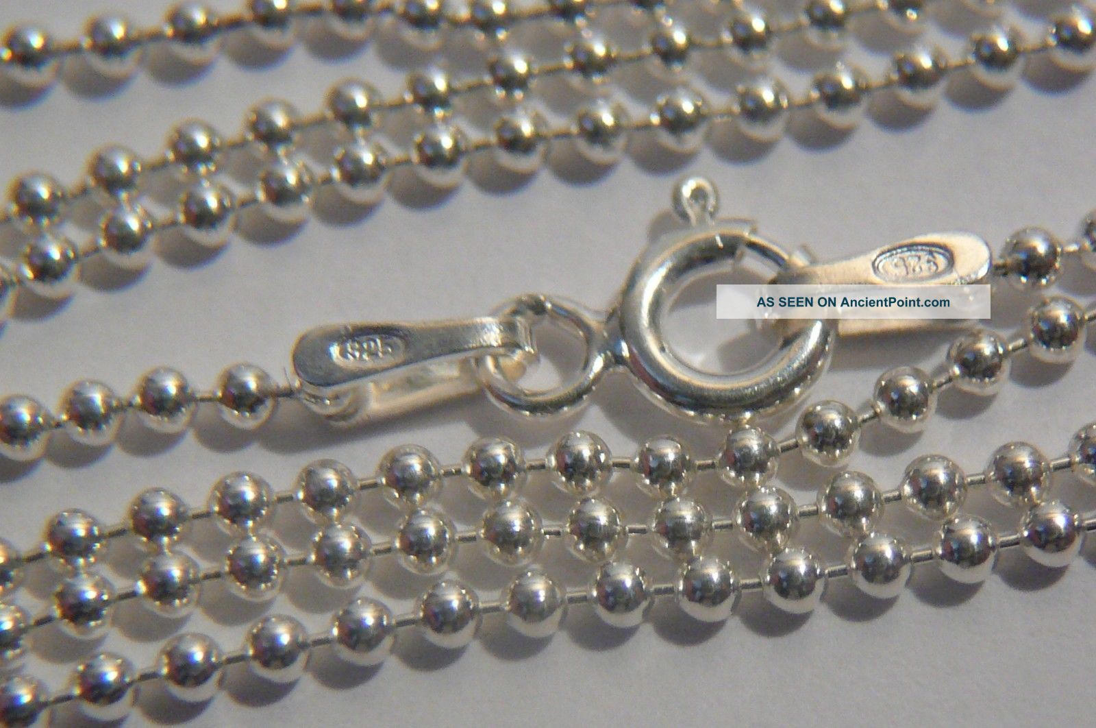 . Necklace.  Sterling Silver.  Men ' S Women ' S.  30  (74 Cm) Coin Silver (.900) photo