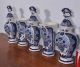 Antique Delft Tin Glazed Faience Cabinet Set Of Vases & Baluster Jars Urns Vases photo 1