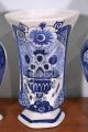 Antique Delft Tin Glazed Faience Cabinet Set Of Vases & Baluster Jars Urns Vases photo 2