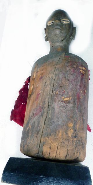 Powerful Artifact African Fon Wood Statue Magical Ceremonial Figure Benin Ethnix photo