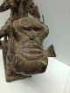 Rare Vintage Benin Bronze King Warrior On Rhinoceros Sculptures & Statues photo 11