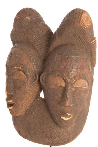Baule,  Mblo,  Janus Head Costume Mask,  Ivory Coast,  African Tribal Art,  Masks photo