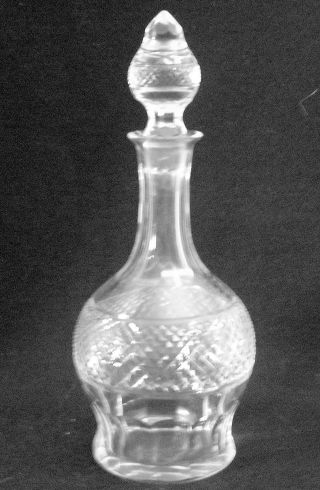 Antique Victorian C.  1840 Diamond Cut Glass Crystal Decanter Stopper photo