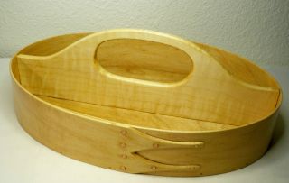 Shaker Style Maple Wood Box Handcrafted Divided Carrier - Gift photo