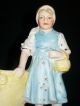 Antique German Porcelain Bisque Dresden Girl Figurine With Match Holder Figurines photo 2