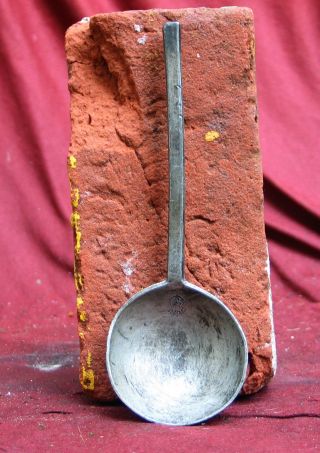 Authentic 17th Century Pewter Spoon With A Crowned Rose Mark The Low Country ' S photo