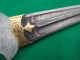 Antique Indo Persian Wootz Blade Mughal Dagger Pure Gold Work Collectible Orignl India photo 7
