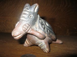 Antique / Vintage Hand Made Fired Clay Twelve Note Armadillo Whistle photo