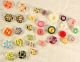 Mixed Of 30 China Buttons - Includes Fluted,  Pie Crust,  Calico’s And More Buttons photo 3