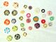 Mixed Of 30 China Buttons - Includes Fluted,  Pie Crust,  Calico’s And More Buttons photo 4
