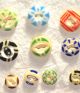 Mixed Of 30 China Buttons - Includes Fluted,  Pie Crust,  Calico’s And More Buttons photo 5