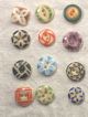 Mixed Of 30 China Buttons - Includes Fluted,  Pie Crust,  Calico’s And More Buttons photo 6