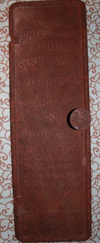 Antique Cast Iron Milling Machine Door Wall Decor Industrial The Progressive Era photo