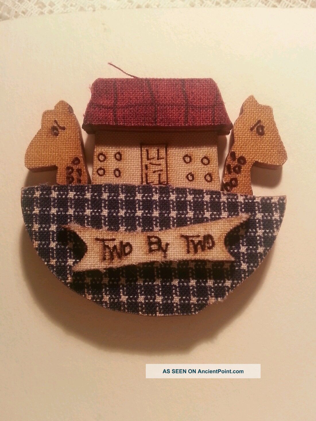 Pins - Primitive Noahs Ark Hand Painted Fabric On Wood Primitives photo