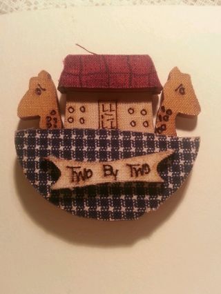 Pins - Primitive Noahs Ark Hand Painted Fabric On Wood photo