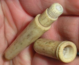 Antique 1700s Cowbone Needle Case Great Patina Vafo photo