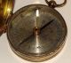 Vintage French Brass Compass With Lid & Fob Ring Other photo 4