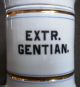 Extr Gentian 19c.  Apothecary Porcelain Gold Jar Pharmacy Drugstore Poison Bottle Bottles & Jars photo 6