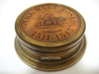 Brass Sundial Compass - The Mary Rose - London - Pocket photo