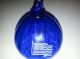 Gibson Glass Co Blue Ornament With American Flag On It.  Hand Made. Vases photo 1
